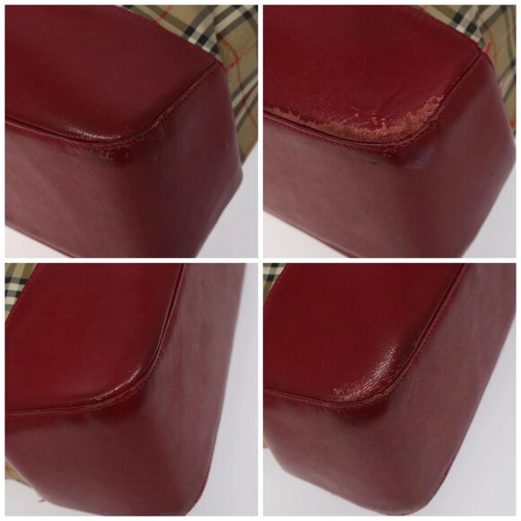 BURBERRY Nova Check Tote Bag Canvas Beige Gold Auth - Picture 16 of 16